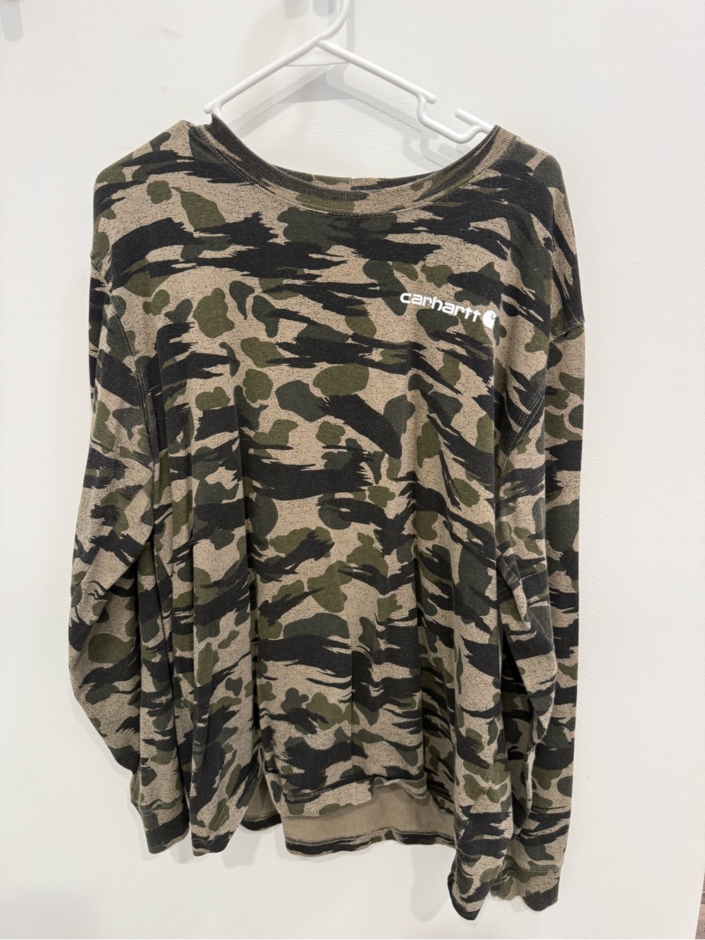 Carhartt Camo Long-Sleeve Shirt - Olive Green